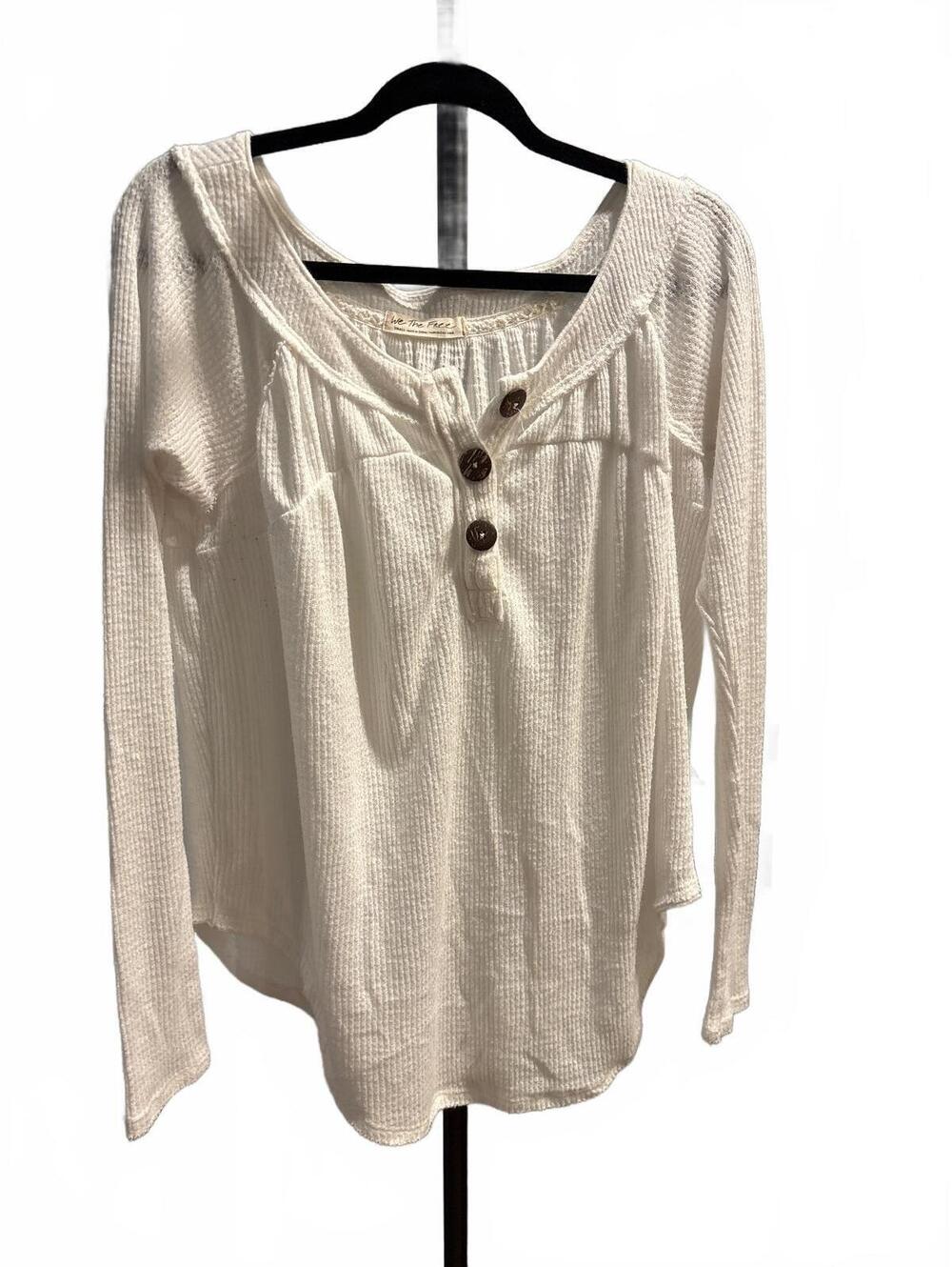 #FP099 We The Free Must Have Waffleknit Henley, Size S